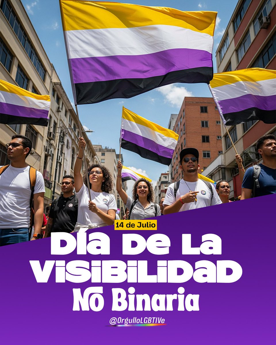 OrgulloLGBTIVE's tweet image. Hoy 14 de Julio Día de la Visibilidad No Binaria 💛🤍💜🖤 
instagram.com/p/DMFiAJWg4MC/…