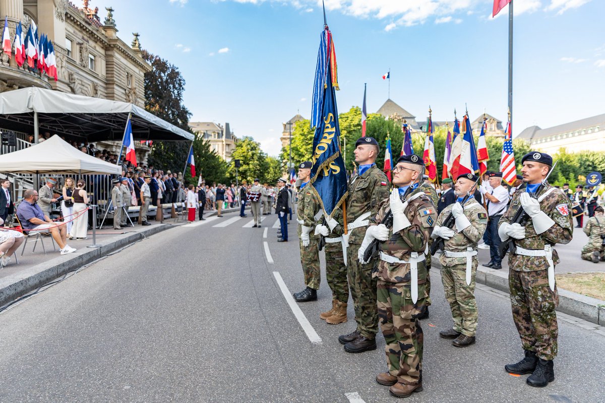 HQEurocorps's tweet image. Proud to represent #Eurocorps during the 🇫🇷 #NationalDay military parade of the #Strasbourg garrison, alongside French forces🪖.
Every year, Eurocorps takes part in this meaningful celebration — a lasting symbol of our commitment to the defense of Europe, at the heart of…