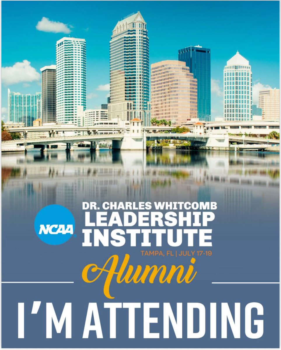 I’m heading to Tampa later this week for the Dr. Charles Whitcomb NCAA Leadership Institute! 

Grateful to be on this year’s planning committee, helping to shape the vibes &amp; programming for returning alumni. 

#NCAA #LearnLead