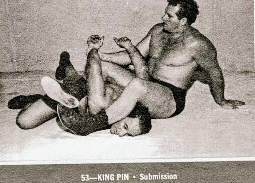 Mentioned the Kingpin Leg Nelson yesterday. It's been around for a while.

First photo is Ad Santel, I believe 1913. Second photo is Roy Heffernan &amp; Al Costello from an Australian magazine pullout in 1963.