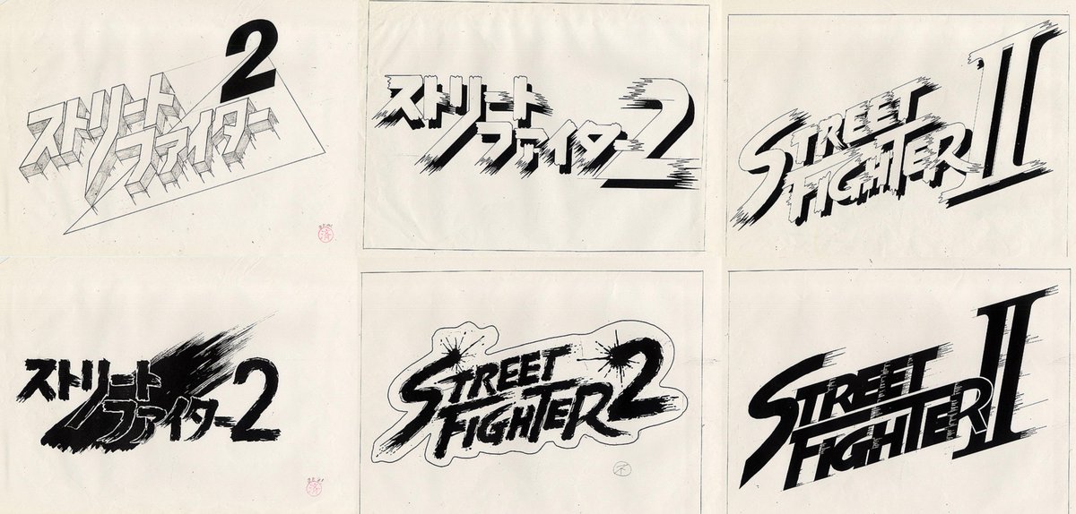 LarryBundyJr's tweet image. Original designs for the Street Fighter II logo...
#retrogaming #capcom #StreetFighter