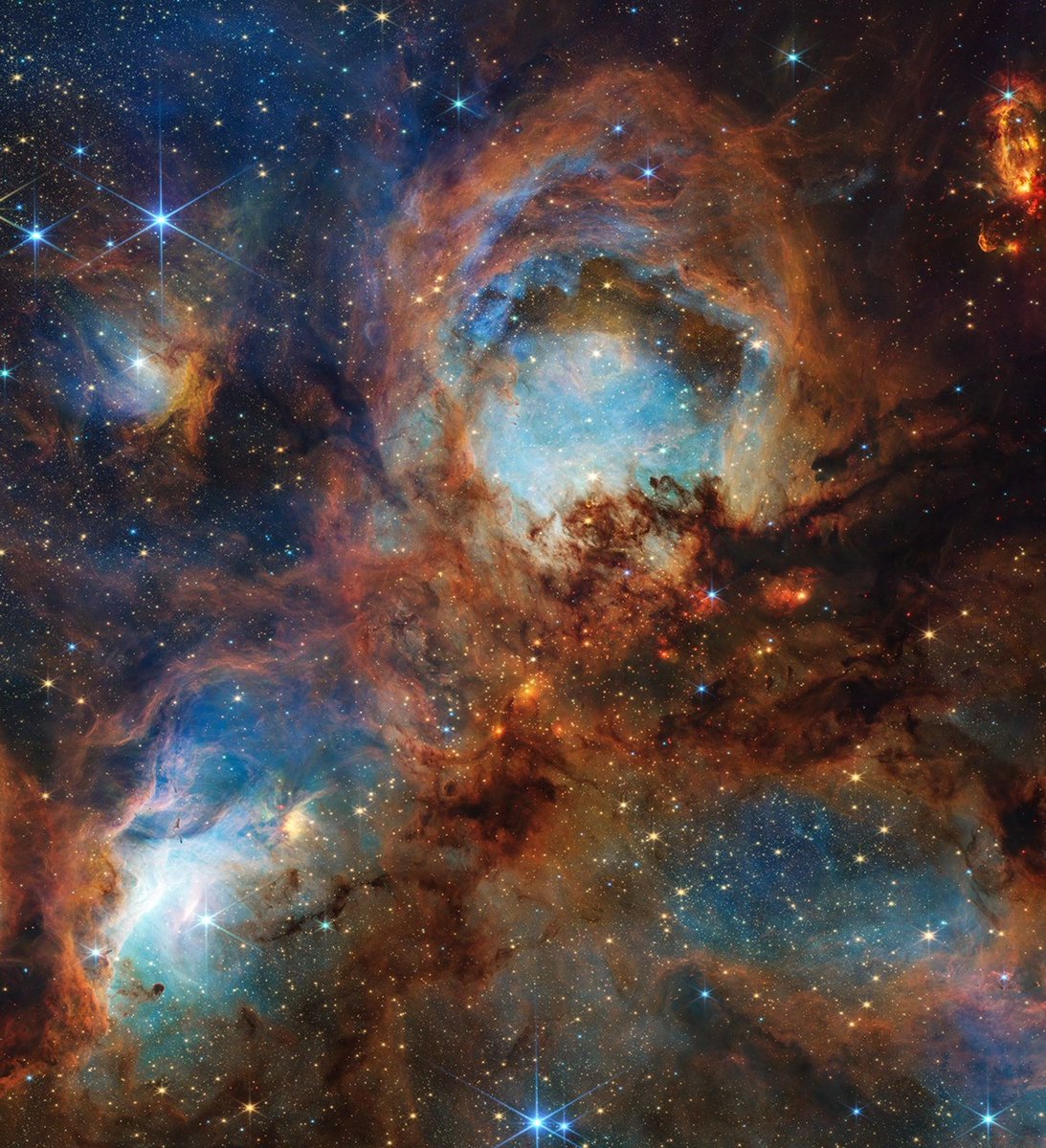 Mario Livio (@mario_livio) on Twitter photo A gorgeous <a href="/NASAWebb/">NASA Webb Telescope</a> image of the Cat's Paw Nebula, a giant complex molecular cloud named for its resemblance to a set of enormous toe beans. A gorgeous <a href="/NASAWebb/">NASA Webb Telescope</a> image of the Cat's Paw Nebula, a giant complex molecular cloud named for its resemblance to a set of enormous toe beans.