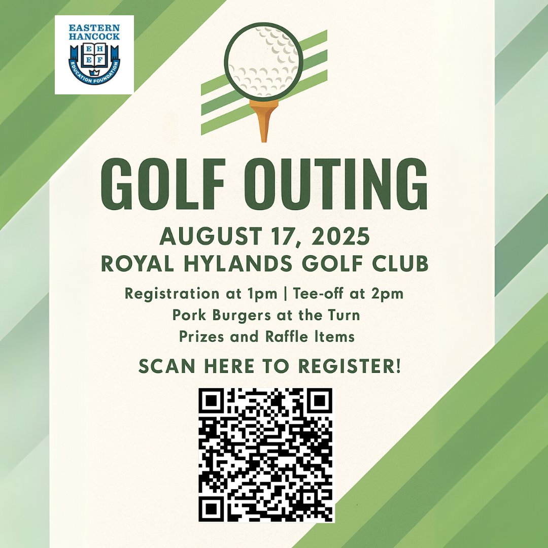 We're a month away from our annual golf outing. It's going to be a great time! Don't miss out on this event.