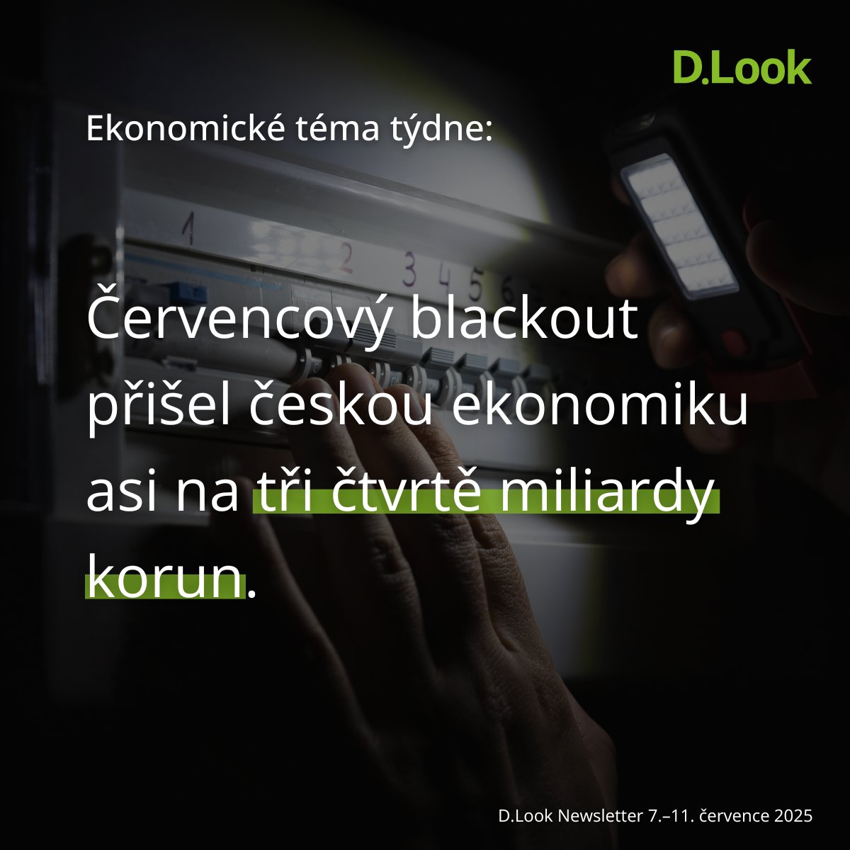 🕯🔦💸 Blackout v Česku ukázal, jak vysokou ekonomickou hodnotu má stabilní dodávka elektřiny a jak citlivá je moderní ekonomika na její přerušení. | Spotřebitelské ceny se v červnu zvýšily o 0,3 %. | Členské státy EU definitivně schválily vstup Bulharska do eurozóny od 1. ledna