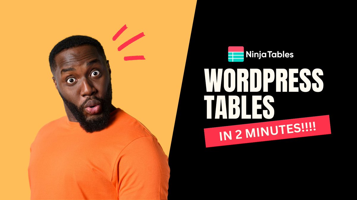 Ninja_Tables's tweet image. Wait… you can build a WordPress table in 2 minutes?
Yeah, Ninja Tables actually pulled it off.

Here’s the full guide. No code, no chaos.
👉 ninjatables.com/create-wordpre…

#WordPress #Plugin #DataTable