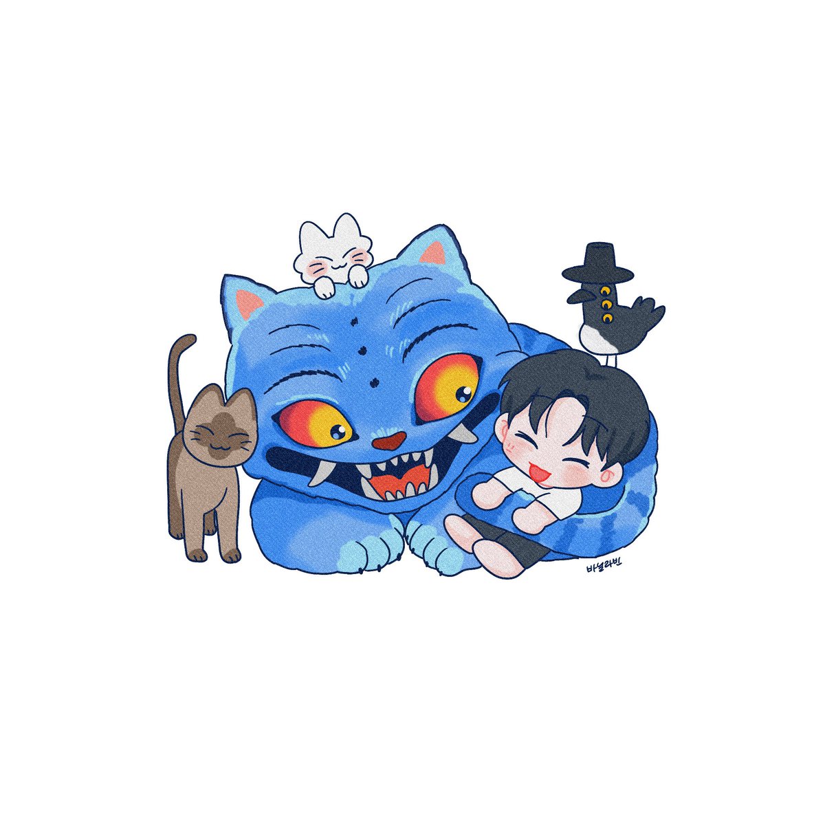 🐯🐱🐱🐱🐦‍⬛
