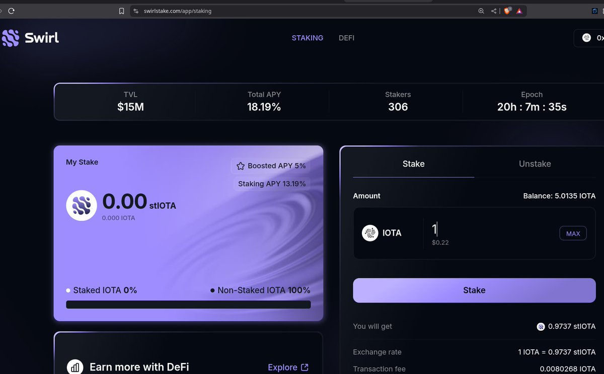 IotaRebased's tweet photo. The IOTA moveVM DEFI Ecosystem is LIVE NOW!!!

✅Make your $IOTA tokens work for you! 🪙🪂

✅Maximized your @iota L1 DEFI Gains !!! 💰💹

✅ IOTA Looping is here  Crypto Degenz!!!

@swirlstake = 18% APY Liquid staking
@PoolsFinance =81%  APR Farming
@Virtue_Money = -5.5% Fixed interest Lending

See sample of my IOTA position:👇
Earnings for 3 days
👉Swirlstake ➡️10.5 $iota = $2.33
👉Pools Finance➡️ 27.59 $stiota =$6.2
👉Virtue ➡️ - $0.28

Super low Interest on Virtue Lending Protocol
That will give you additional Yield opportunity
for your  $stiota / $VUSD LP Farming pool!

IOTA on The MOVE!!!