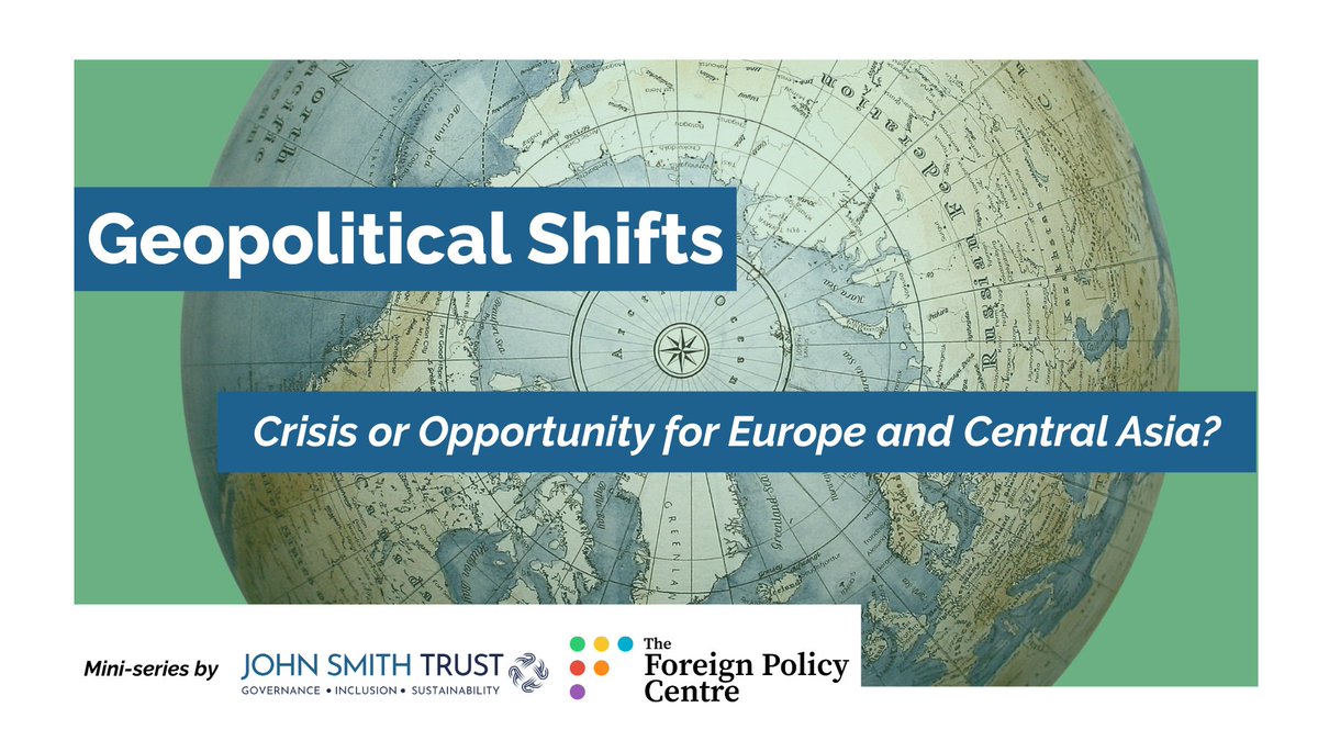 Foreign Policy Centre (@fpcthinktank) on Twitter photo 📢 Geopolitical shifts: crisis or opportunity for Europe and Central Asia?
Our new mini-series w/ <a href="/JohnSmithTrust/">John Smith Trust</a> is now live!
Across the next two weeks, 8 contributors will reflect on #democracy, #civicspace & international #cooperation.
Read⤵️ 1/3
fpc.org.uk/publications/g… 📢 Geopolitical shifts: crisis or opportunity for Europe and Central Asia?
Our new mini-series w/ <a href="/JohnSmithTrust/">John Smith Trust</a> is now live!
Across the next two weeks, 8 contributors will reflect on #democracy, #civicspace & international #cooperation.
Read⤵️ 1/3
fpc.org.uk/publications/g…