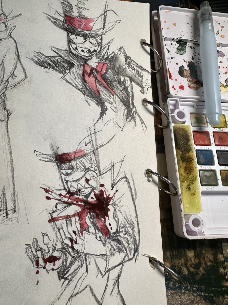 CorleonZhang's tweet image. this shows i know nothing about how to use watercolour
#Villainous
#Blackhat