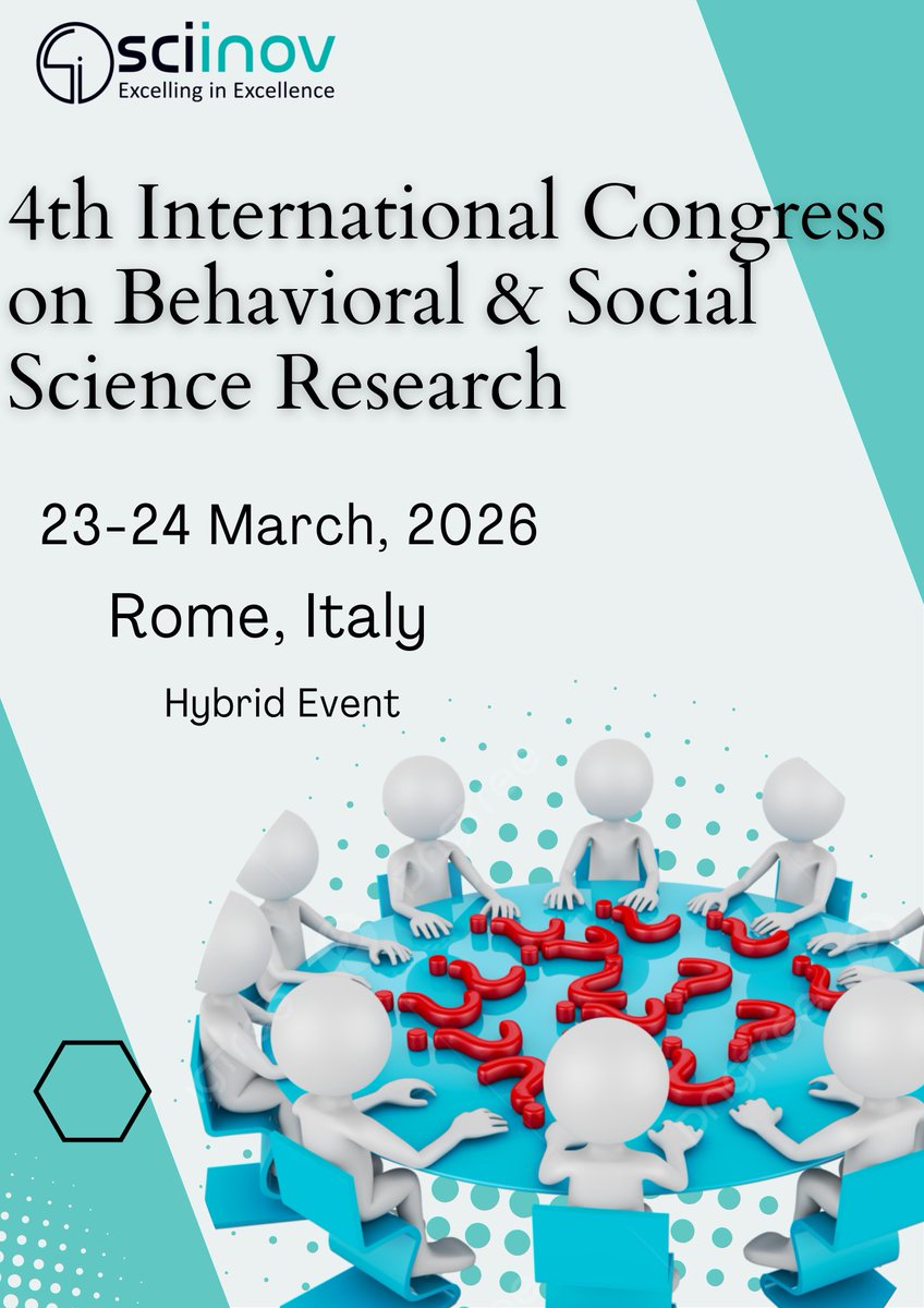 ICBSSR_2026's tweet image. ⏳Only a few days left!
Submit your abstract for the 4th International Congress on Behavioral &amp;amp; Social Science Research

🗓️March 23–24, 2026
Rome, Italy  Hybrid Event

First Round Abstract Submission Ends: July 25, 2025: icbssr.com/abstract-submi…

#BehavioralResearch #SocialScience