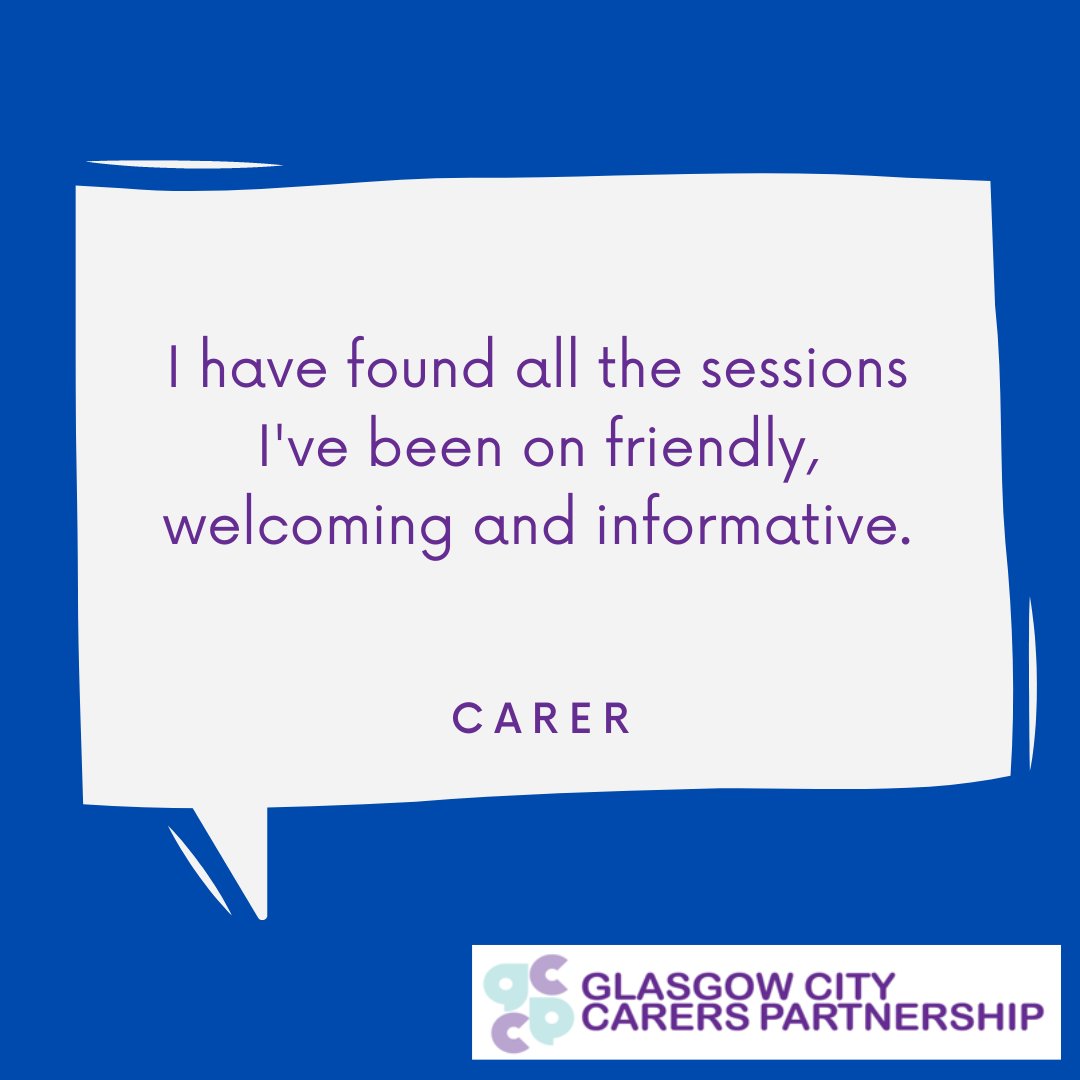 #TrainingTuesday

🌟We offer a range of courses to carers, including a range of positive training centred around mental health.

Interested?

Contact your support worker at Glasgow South Carers Centre

☎️0141 423 0728

💻Refer yourself for support: glasgow.gov.uk/carers