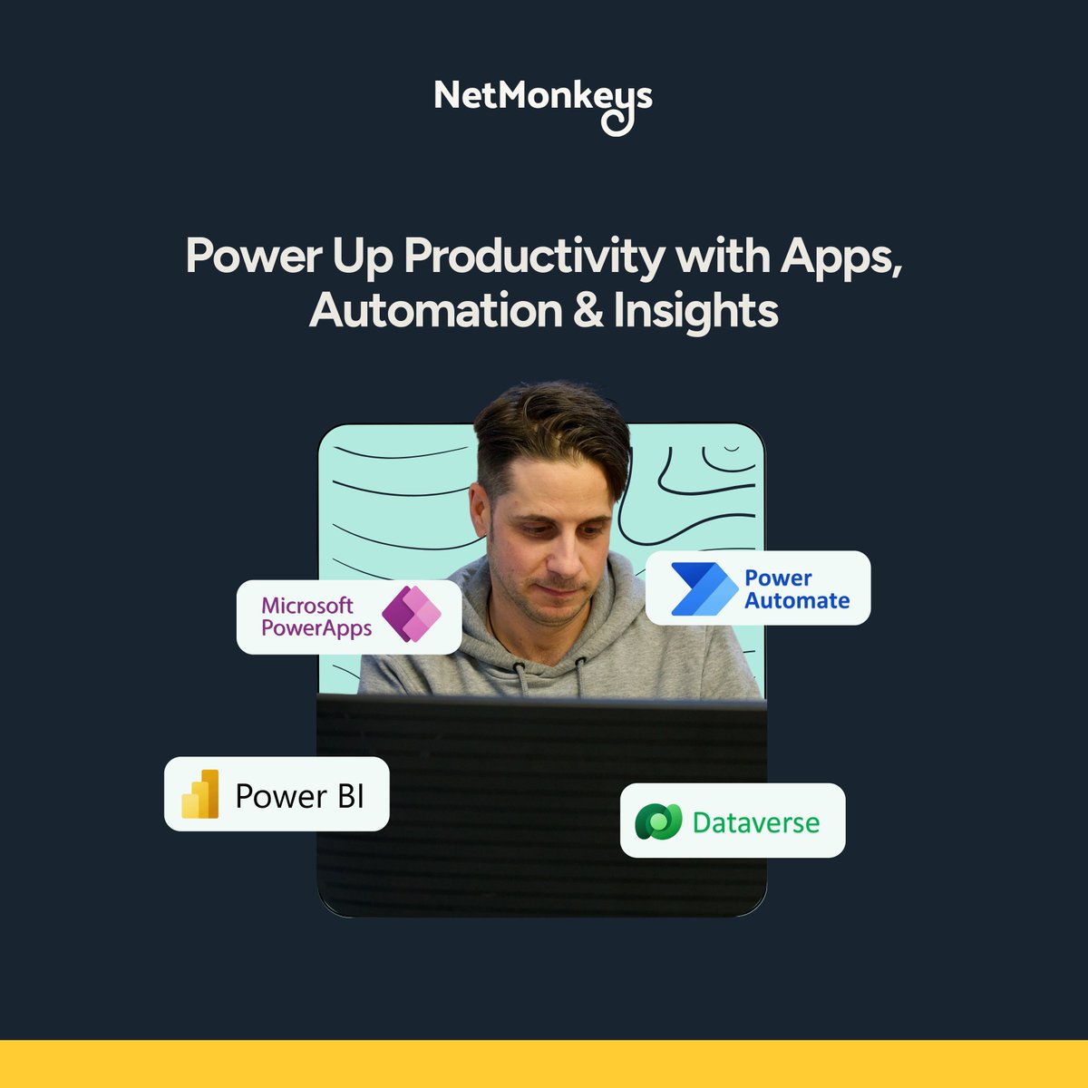 Whether you're drowning in manual processes or struggling to make sense of your data, NetMonkeys builds Power Platform solutions that let you move faster and work smarter.

Contact us today to learn more about our Power Platform Services.