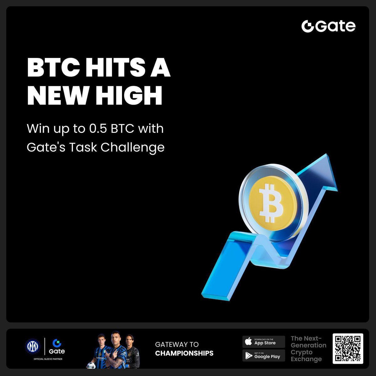 Gate's tweet photo. 🚀 BTC JUST SMASHED ATH TODAY!

AND...Gate is giving away 0.5 $BTC - for free!

Complete simple tasks, win instant $BTC

⏰ Ends July 21. Hurry!

More details: https://t.co/nfwryut4kW https://t.co/ejxEFtzHTx