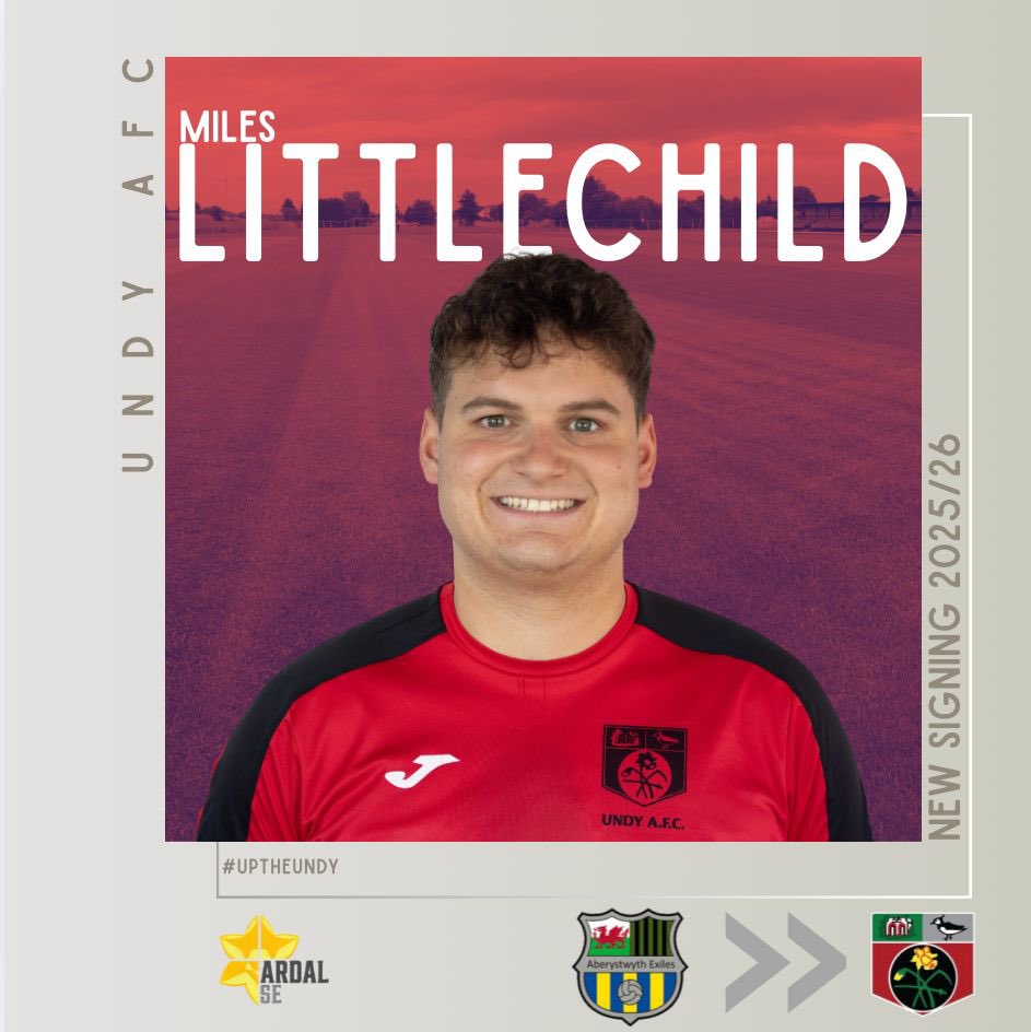 UndyAFC's tweet photo. Miles Littlechild 📝

Our next summer signing joining from a short term spell @AberExiles last season with previous clubs Cardiff Met and Swindon! 

#UpTheUndy https://t.co/zDsxQmZqbh