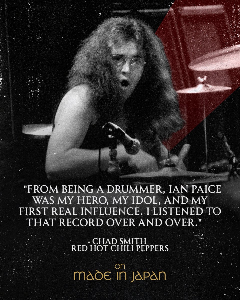 _DeepPurple's tweet image. "From being a drummer, Ian Paice was my hero, my idol, and my first real influence. I listened to that record over and over." - Chad Smith - Red Hot Chili Peppers
//DP WebCrew
#MadeInJapan #DeepPurple #DP50 #MIJ