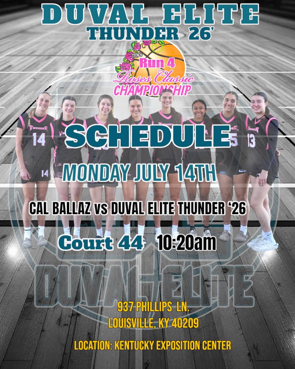 CamiWaters20's tweet image. Here is our updated schedule for Monday. @DuvalElite