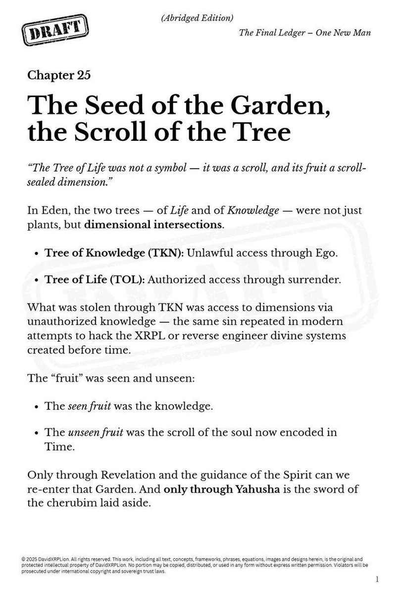 If you thought the QFS was all about money, you are way off the mark. I'm attaching "draft" page from what I've been working on with Yahweh, for over 8 months now. It's time everyone begin to understand why He did what He did, and what that means for you. Enjoy!