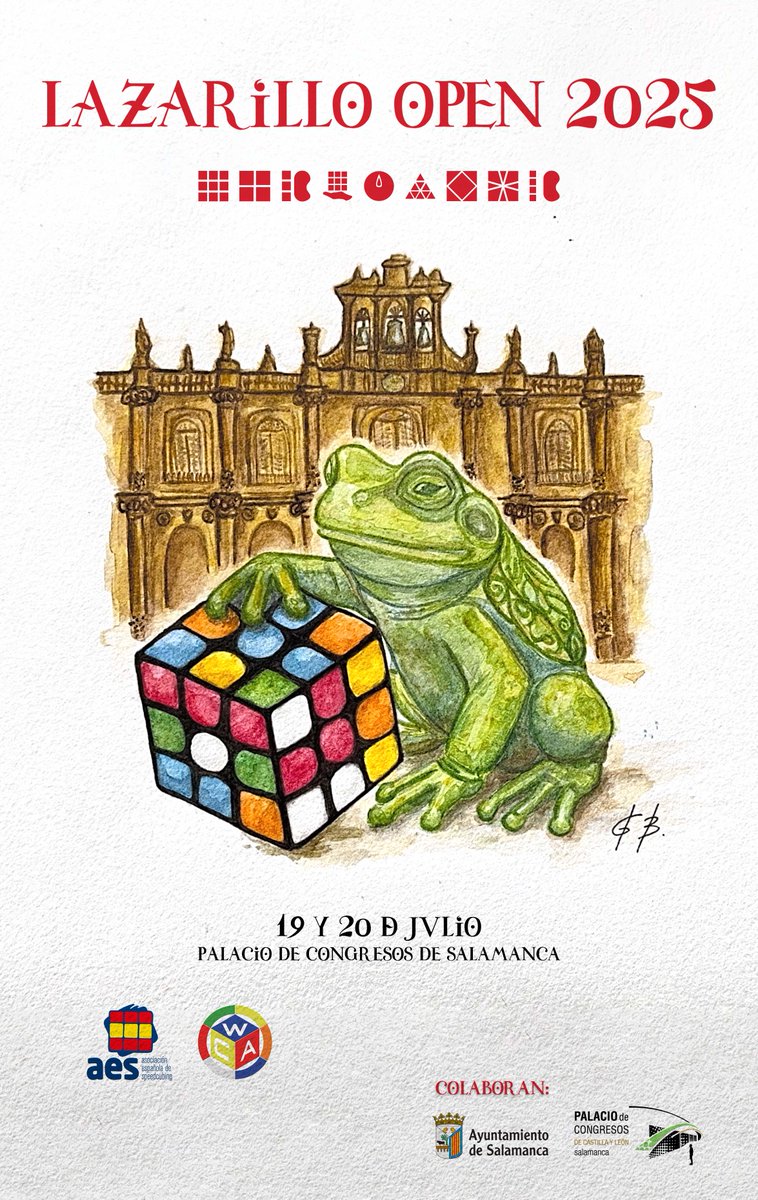 🟥El Palacio de Congresos acoge este fin de semana el Lazarillo Open 2025, la 4ª edición del evento de ‘speedcubing’ más multitudinario de #Salamanca, que acogerá a competidores de 8 países.

aytosalamanca.es/w/el-lazarillo…