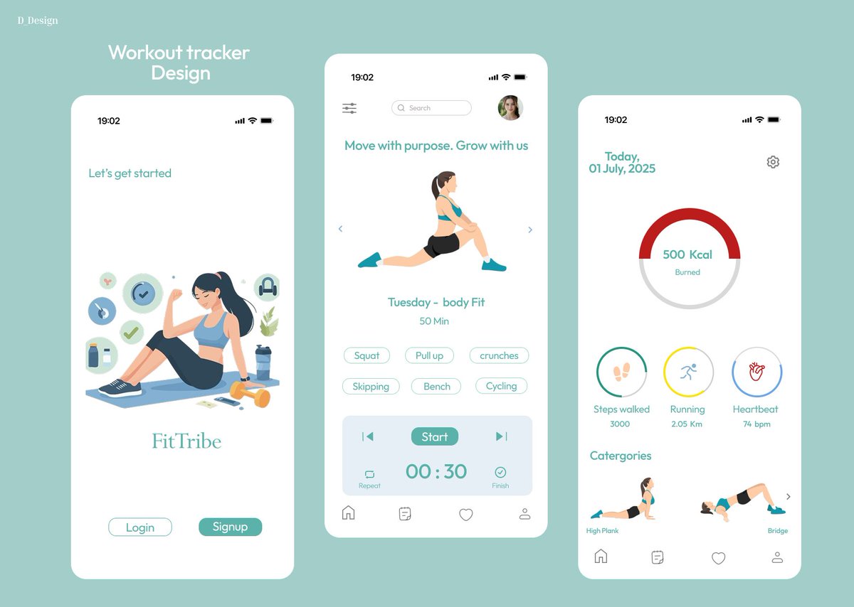 Dympna4040's tweet image. Just designed a clean &amp;amp; simple workout tracker. 
What are your thoughts on this?
#DesignInMotion #FitUI #DailyUI