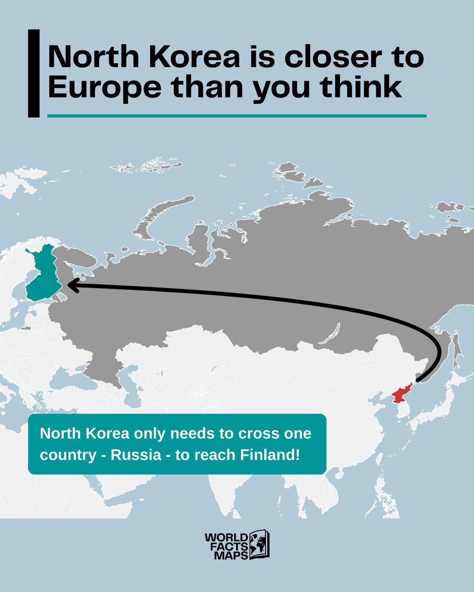 worldfactsmaps's tweet image. North Korea and Finland: Just two introverts separated by one really big backyard. 🌍🇰🇵➡️🇷🇺➡️🇫🇮

#GeographyFacts #FunWithMaps #DidYouKnow #NorthKorea #Finland #Russia #MapHumor #WorldFacts
