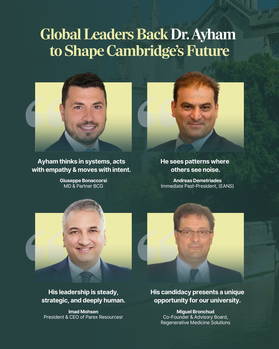 Thank you for backing my vision to be the next Chancellor of <a href="/Cambridge_Uni/">Cambridge University</a>.