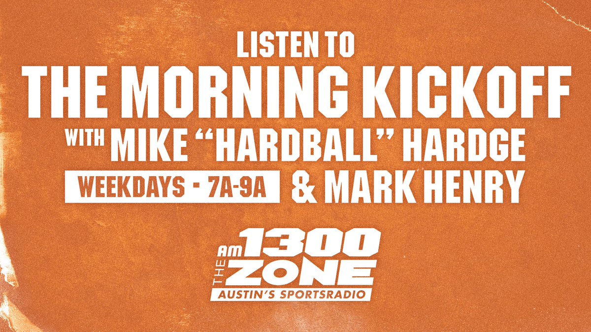 Mike Hardge (@hardballhardge) on Twitter photo Today’s <a href="/MorningKickoff/">The Morning Kickoff</a> 7-9a <a href="/TheMarkHenry/">TheMarkHenry</a> <a href="/am1300thezone/">AM 1300 The Zone</a> <a href="/iHeartRadio/">iHeartRadio</a>
SEC Media days start!
<a href="/TexasBaseball/">Texas Baseball</a> drafted Today’s <a href="/MorningKickoff/">The Morning Kickoff</a> 7-9a <a href="/TheMarkHenry/">TheMarkHenry</a> <a href="/am1300thezone/">AM 1300 The Zone</a> <a href="/iHeartRadio/">iHeartRadio</a>
SEC Media days start!
<a href="/TexasBaseball/">Texas Baseball</a> drafted