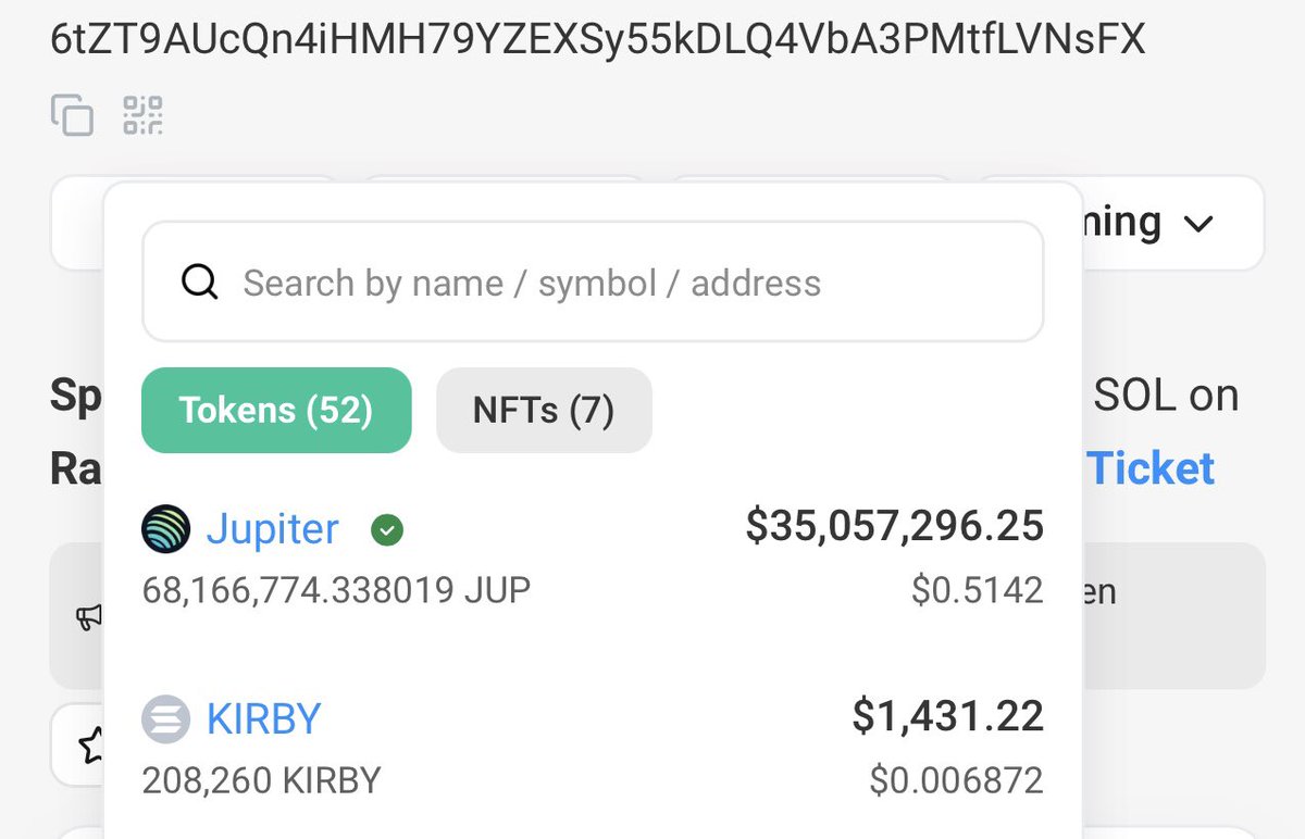 TheKirbyCabal's tweet image. After 3 sets of 69,420 $KIRBY transactions the Jupiter @litterboxtrust now has $KIRBY as its second largest holding.