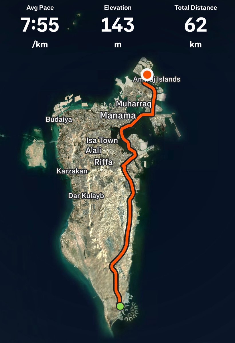 HMSLANCASTER's tweet image. Keeping the #Endurance theme alive, AB McKenzie took on an epic personal challenge: Running the entire length of Bahrain! 🇧🇭
That's a massive 62km! 🏃♂️💨
Thanks to all who supported us & helped him smash his #fundraising target ❤️
#RoyalNavy #ForwardDeployedT23 @NavyFit