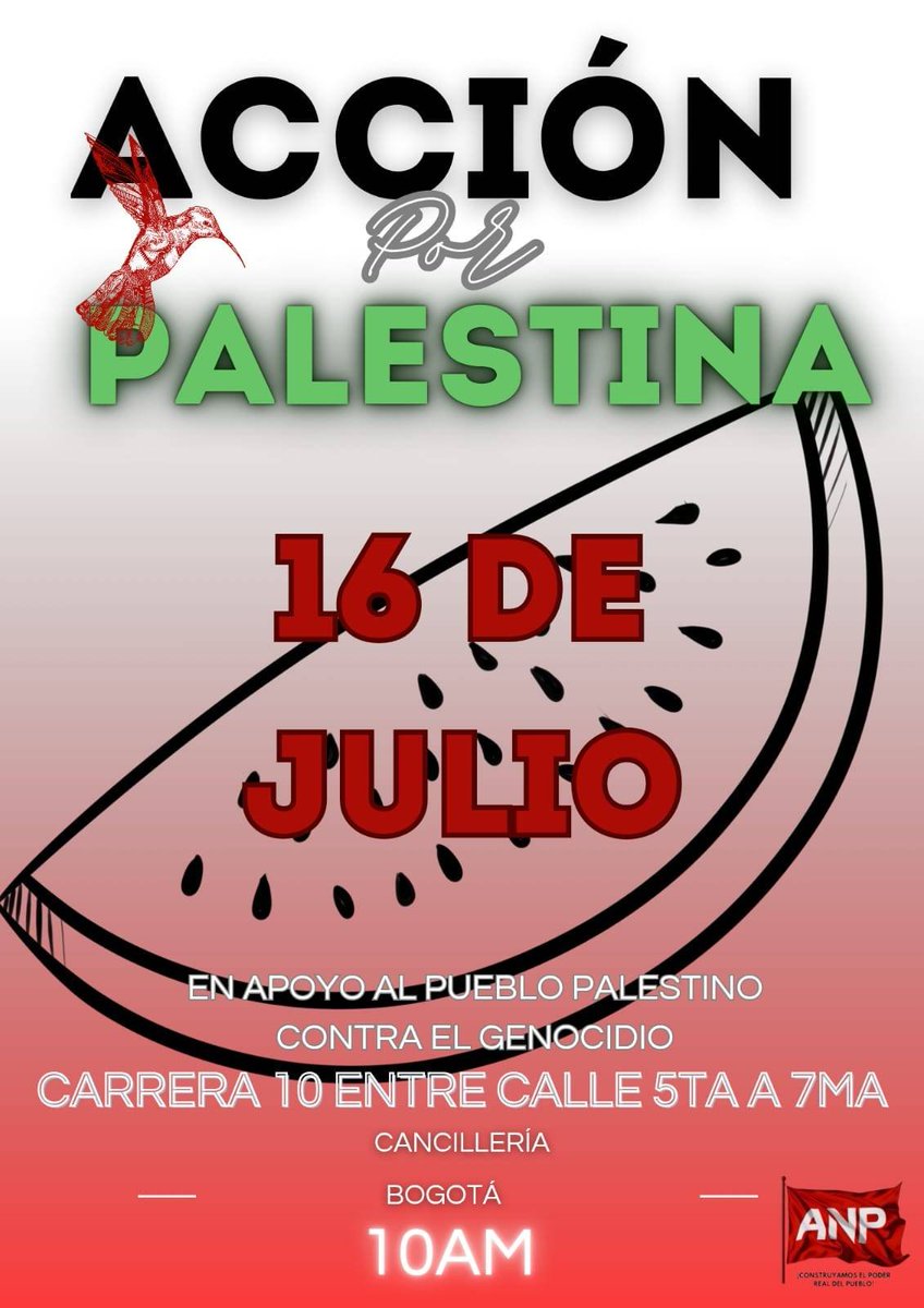 Los invitamos nuevamente a hacer parte de esta acción de solidaridad con el pueblo palestino. 
#PalestinaLibre