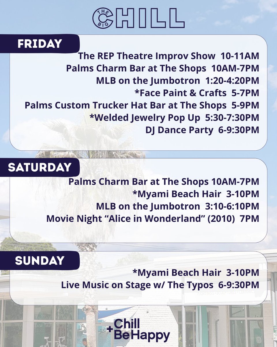 TheBigChill30A's tweet image. Happy Monday! Check out what's happening this week and come chill with us! Visit bit.ly/3VuBOpd to see what's happening this week and sign up for Wednesday's Hot Dog Eating Contest! See ya there!😉 

#thebigchill30a #hey30a #30a #30alife #30aevents #30aeats