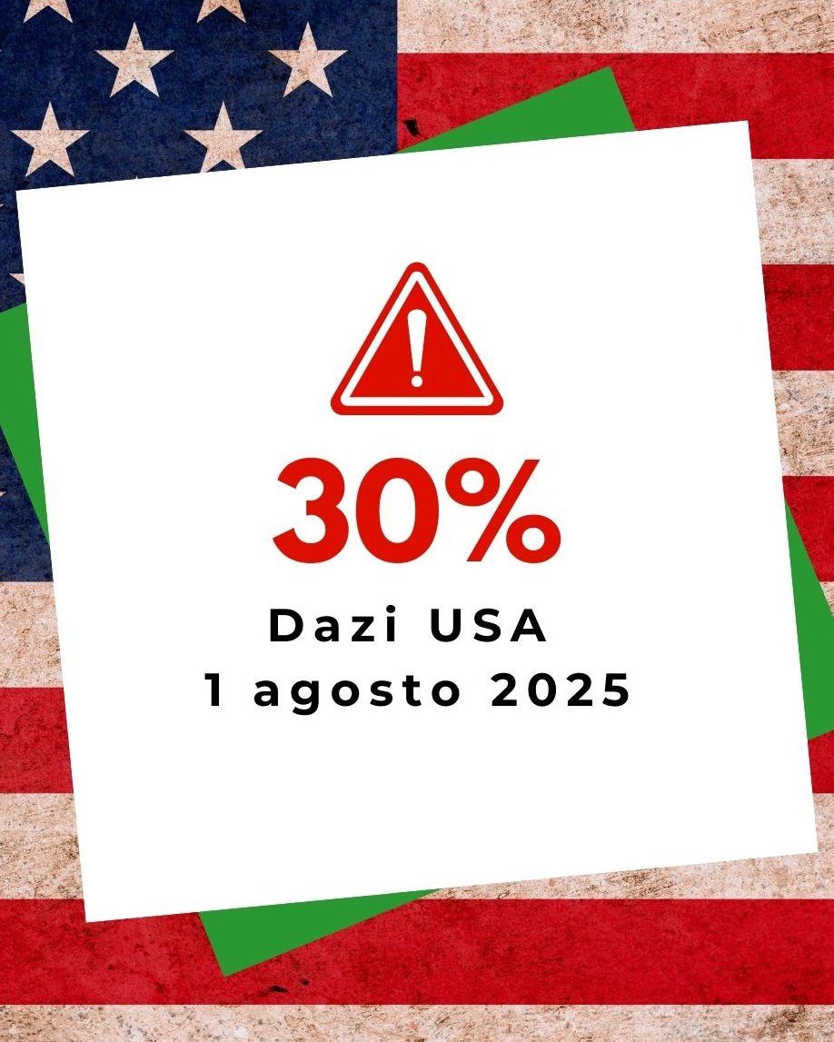 🇮🇹 Dazi USA al 30% dal 1/8/2025: duro colpo per l’export italiano. Formaggi (+45%), vini (+35%), pasta a rischio. Confindustria: -20 mld € e -75.200 posti di lavoro entro 2026. Il made in Italy va tutelato