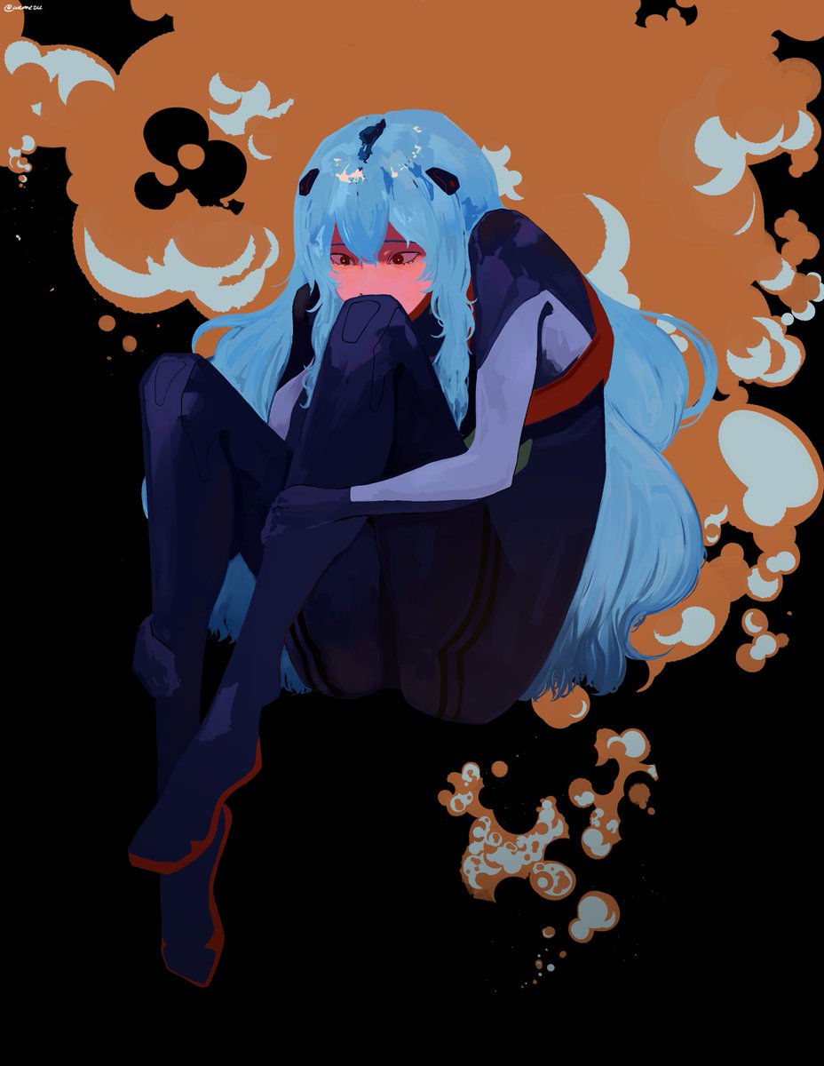 anmeriu's tweet image. me when I love drawing Rei