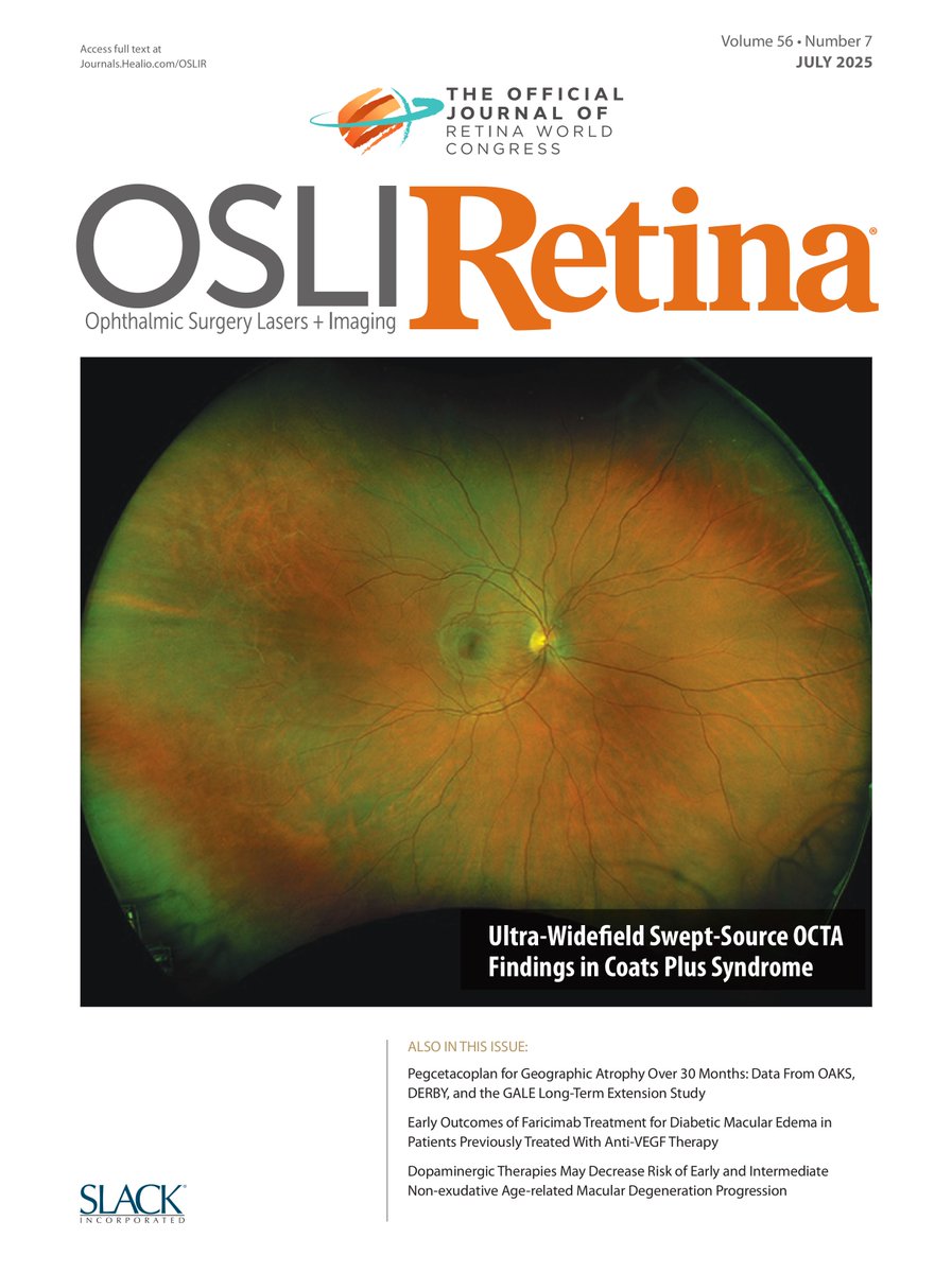 The July issue for OSLIR is here! Click to read the latest articles: journals.healio.com/toc/oslir/56/7

#ophthalmology #retina