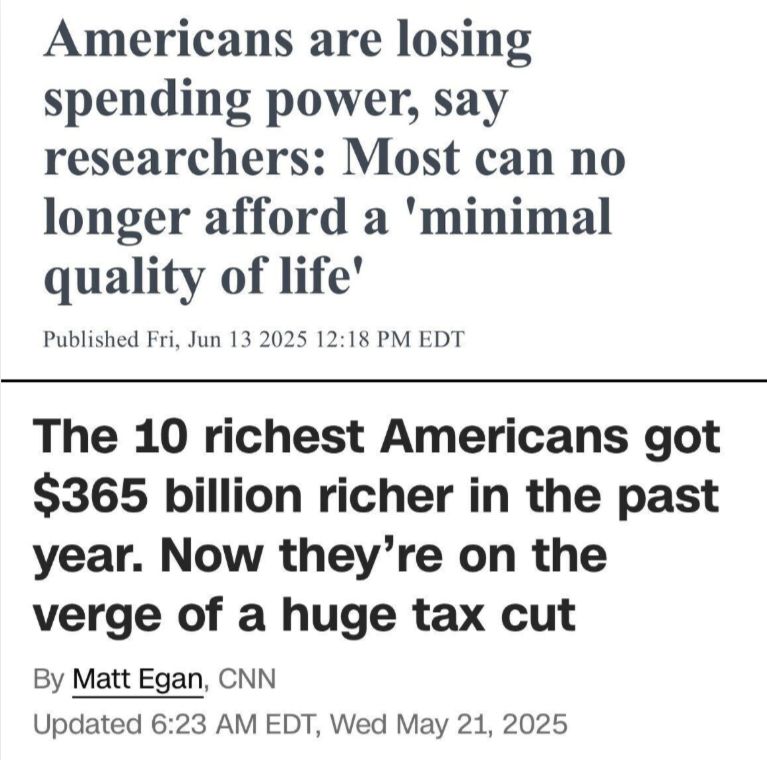The United States summed up in two headlines.