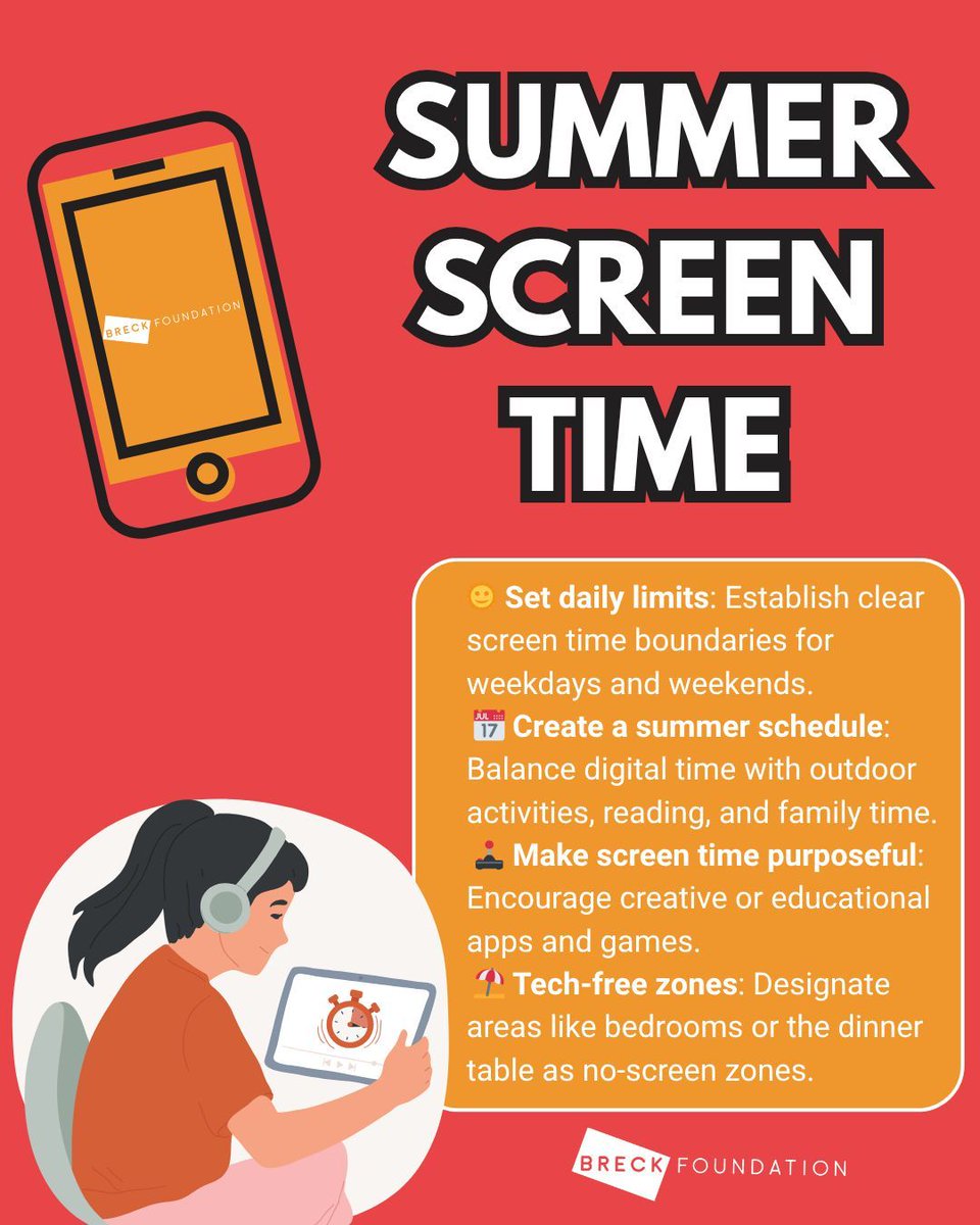 BreckFound's tweet image. Set your screen time, then make real time!📵
Step outside, get moving, or catch up with a friend face-to-face.
#ScreenSmart #BalanceYourTime #RealLifeMatters #UnplugAndPlay #DigitalBalance #SummerHoliday #OnlineSafety #Digitaltips