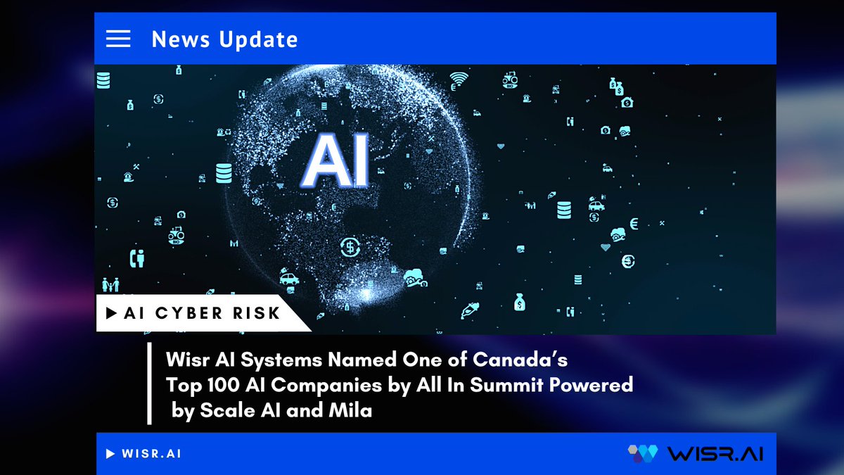 Wisr AI has been selected as one of the Top 100 AI Companies by the 2025 #AllInSummit.
We’re pleased to be recognized for our work advancing agentic AI in risk prediction and enterprise security.
#WisrAI #AgenticAI #AllInSummit