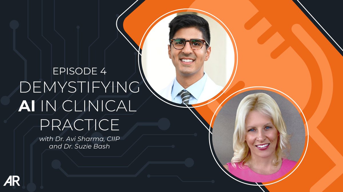 AppliedRadiology (@applied_rad) on Twitter photo 🎙️ New episode! 
Dr. Avi Sharma sits down with <a href="/suzie_bash/">Suzie Bash</a> to discuss her use of #AI in clinical practice as it relates to managing patients with Alzheimer disease.
Spotify: bit.ly/4jf6YNz
Apple: bit.ly/42f6PCR
Amazon: bit.ly/4lkxx60 🎙️ New episode! 
Dr. Avi Sharma sits down with <a href="/suzie_bash/">Suzie Bash</a> to discuss her use of #AI in clinical practice as it relates to managing patients with Alzheimer disease.
Spotify: bit.ly/4jf6YNz
Apple: bit.ly/42f6PCR
Amazon: bit.ly/4lkxx60