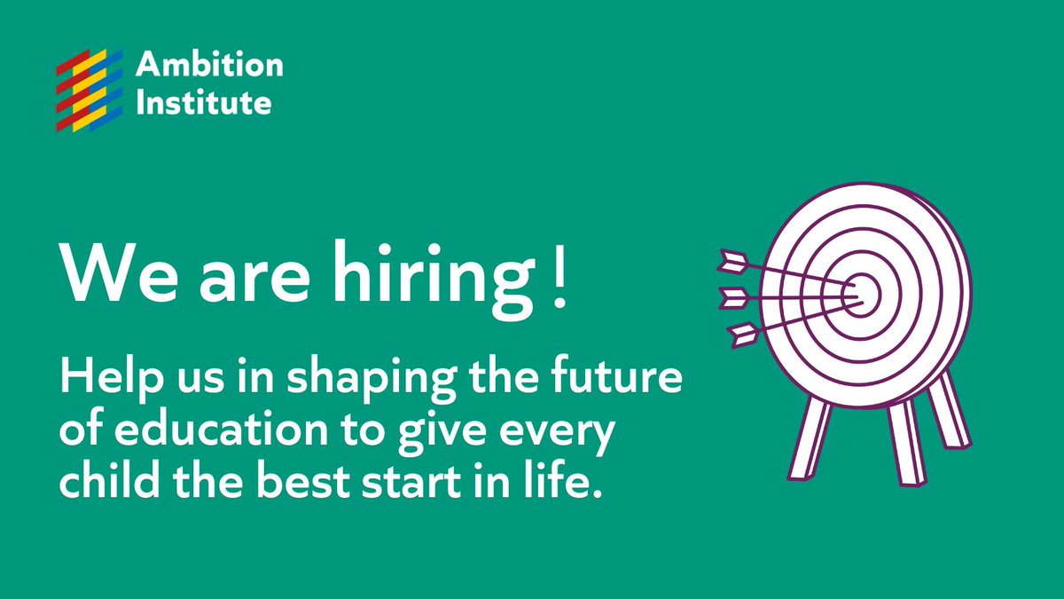 📣 Looking for a new role? We are currently hiring for: 

🎯 Associate Director, Strategy
📋 Admissions Officer

Help us in our work to shape the future of education to give every child the best start in life. Apply today 👉 ambition.pinpointhq.com/#js-careers-jo…