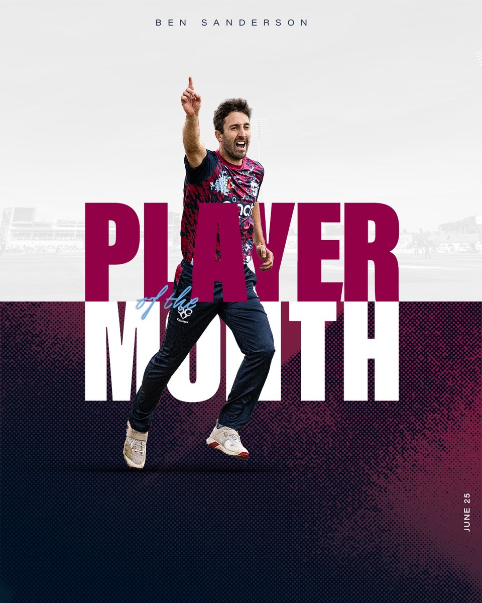 It had to be. 🐐

Ben Sanderson is your Player of the Month for June. 👏