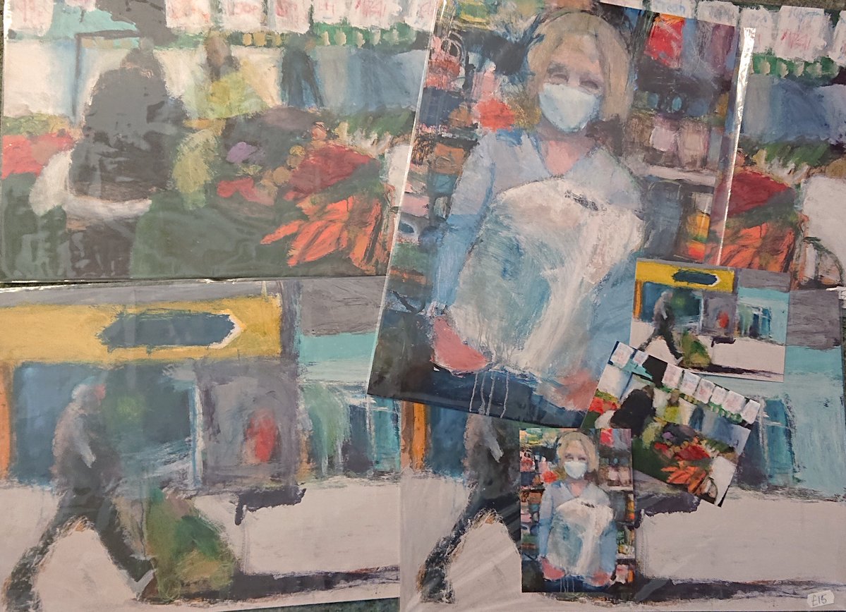 Have you seen our Post Industrial Picturesque exhibition featuring work by a range of artists? It includes work by local artist Ian Mood &amp; we have prints (£15) &amp; postcards (£1.20) available in our shop from Ian's Open Up project, where he painted the people of #NewcastleunderLyme