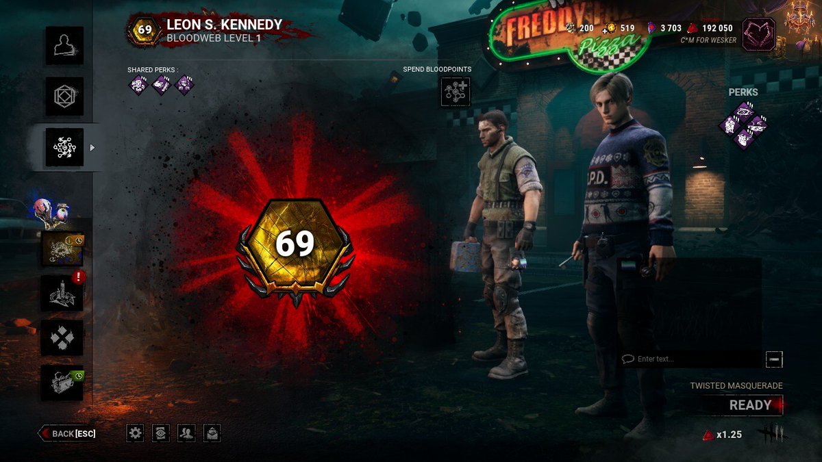 I made prestige 69 on my Leon and I'm so happy. 🥰😏 #DeadbyDaylight #LeonKennedy