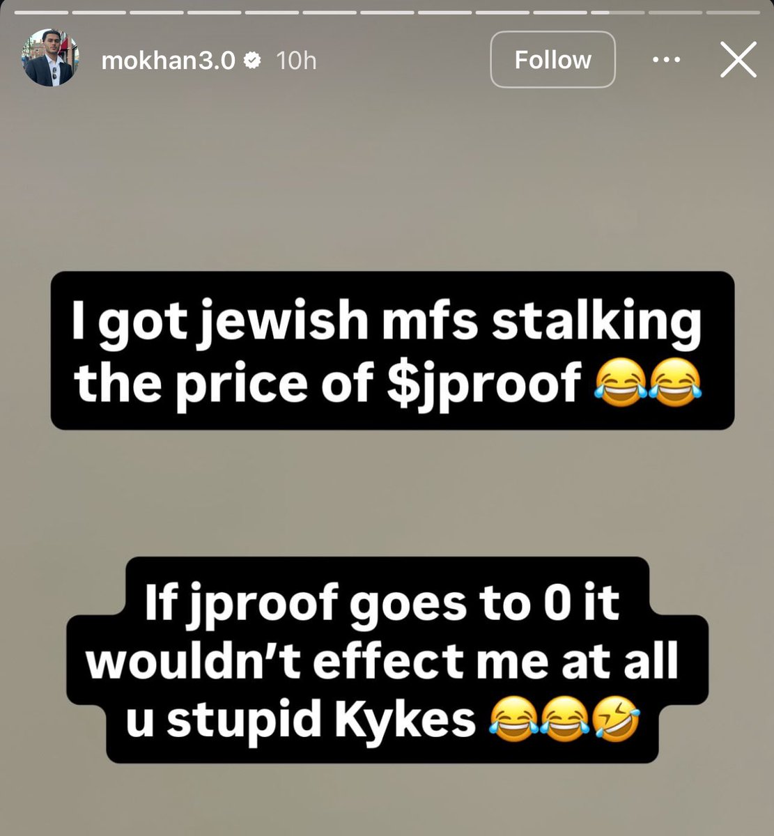 Mohammed “Mo” Khan - the now suspended <a href="/TempleUniv/">Temple University</a> student - goes on another antisemitic rant calling Jews “k*kes” on his IG stories.