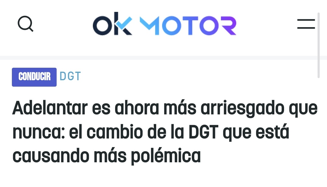 Es un clamor: 

la DGT ha hecho una ley para mejorar la seguridad y convertido la maniobra de adelantamientos, que es la más peligrosa, es una maniobra aún más peligrosa consiguiendo que se maten un 54,5% más de conductores que antes de la norma.