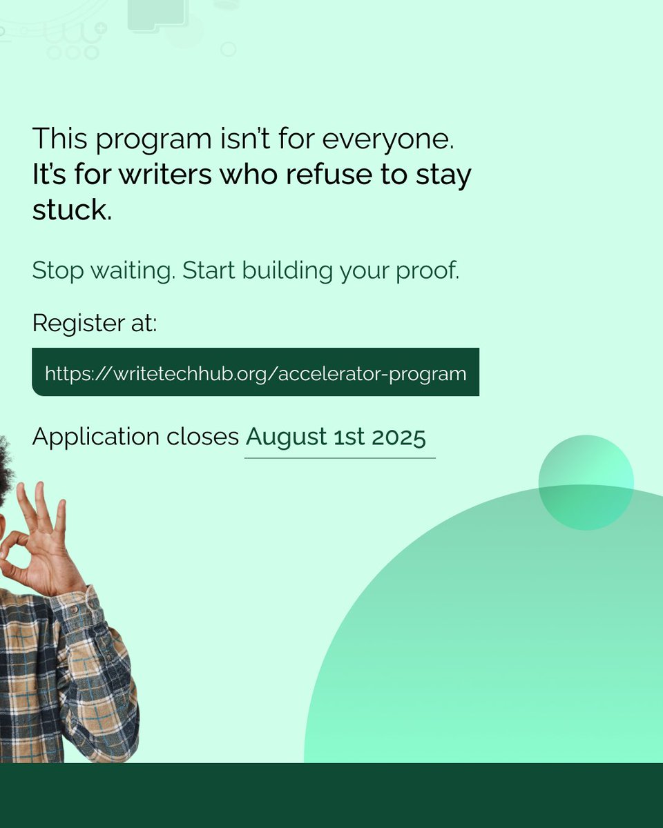 WriteTechHub's tweet image. That’s what we teach at the WriteTech Accelerator Program.

We take you beyond the writing aspect of writing good documentation.

⏳ Applications close August 1 ||  Apply now at: writetechhub.org/accelerator-pr…

#TechnicalWriting #WriteTechHub #AcceleratorProgram