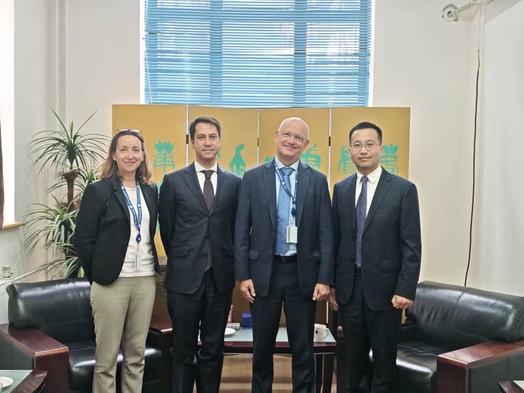 UNODC_COAFG's tweet image. Thank you to Mr. Shi Yufeng, Chief of Political Affairs, for taking the time to meet with Mr. Bo Mathiasen UNODC Director of Operations, Polleak Ok Serei Country Representative, &amp;amp; Muriel Jourdan Programme Officer. We look forward to future collaboration.