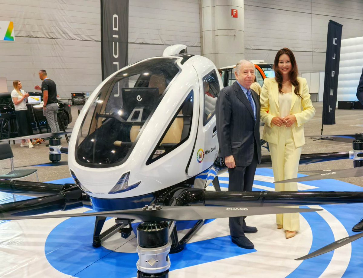 ✨ We were honored to participate in this year’s AI for Good Global Summit, where we showcased our EH216-S – the world’s first certified unmanned eVTOL aircraft for passenger transportation. 🚁🌍

📣 Our presence at the Summit drew remarkable attention from senior leaders of