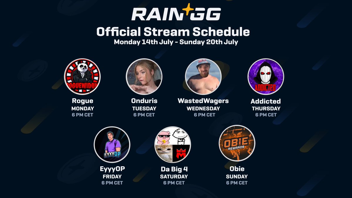 Rain.gg (@raindotgg) on Twitter photo Official stream schedule for this week is live!
Which day are you looking forward to the most? Official stream schedule for this week is live!
Which day are you looking forward to the most?