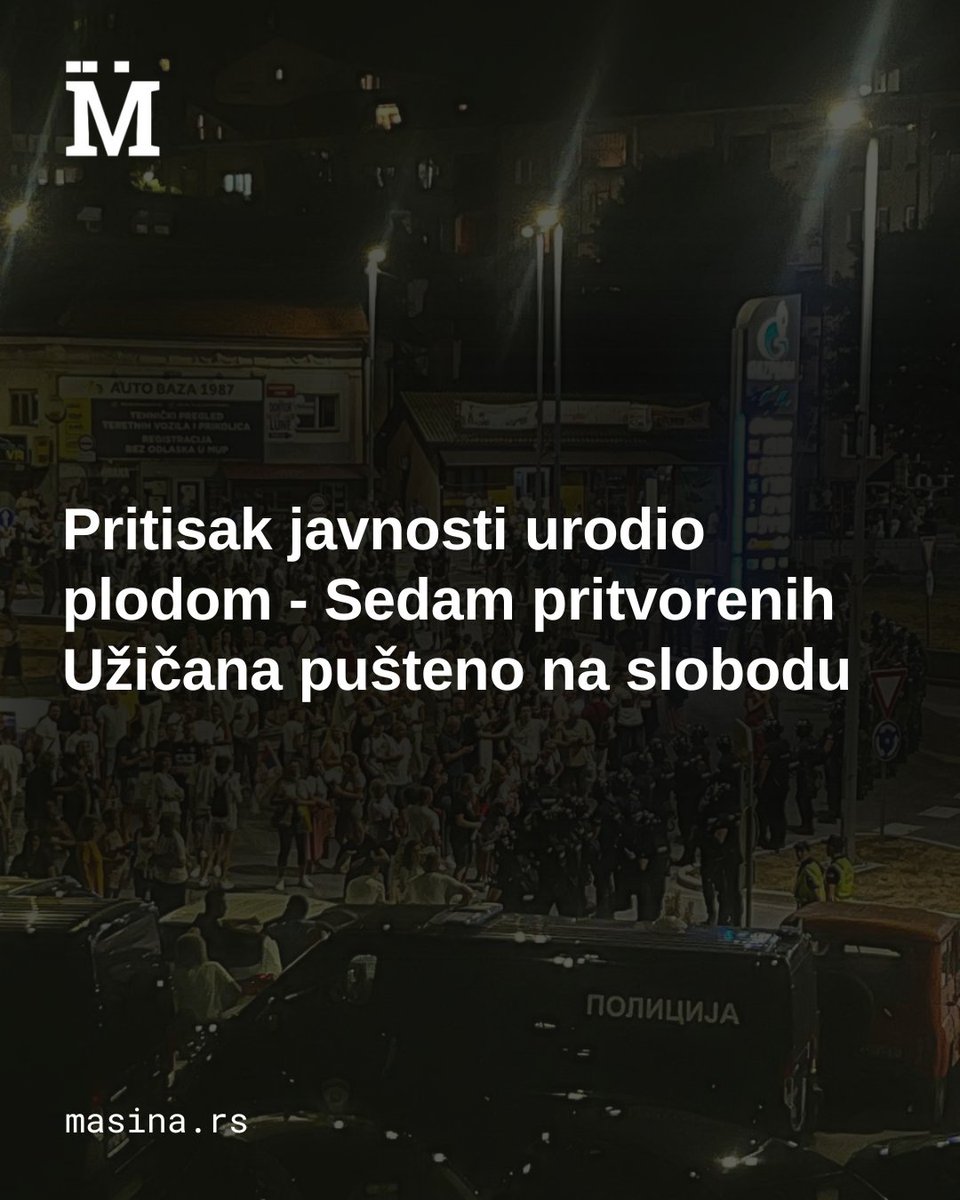 Sudska odluka oslobađa Radovana Novakovića, Pavla Cicvarića, Branka Nikolića, Aleksu Nikolića, Dejana Ćosića, Vladana Sinđića i Marka Radovanovića.

Svi su ranije privedeni zbog sumnje na "napad na službeno lice" prilikom probijanja policijskog kordona prvog dana blokade