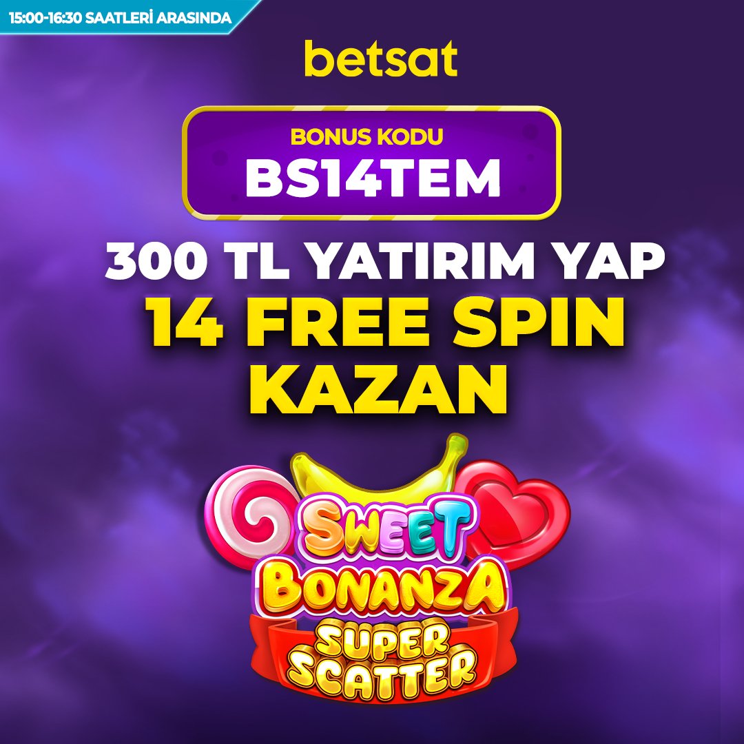 🍭 Betsat’a Özel!
🎯 Her free spin 2 TL değerinde!
💰 300 TL+ yatırım yap kodu kullan #SweetBonanzaSuperScatter oyununda kazan.
✅ Kod birden fazla kez talep edilebilir.
🎯 Kodu gir, free spin’ler otomatik olarak hesabına yansısın.
➡️ bit.ly/BS-Twitter2025