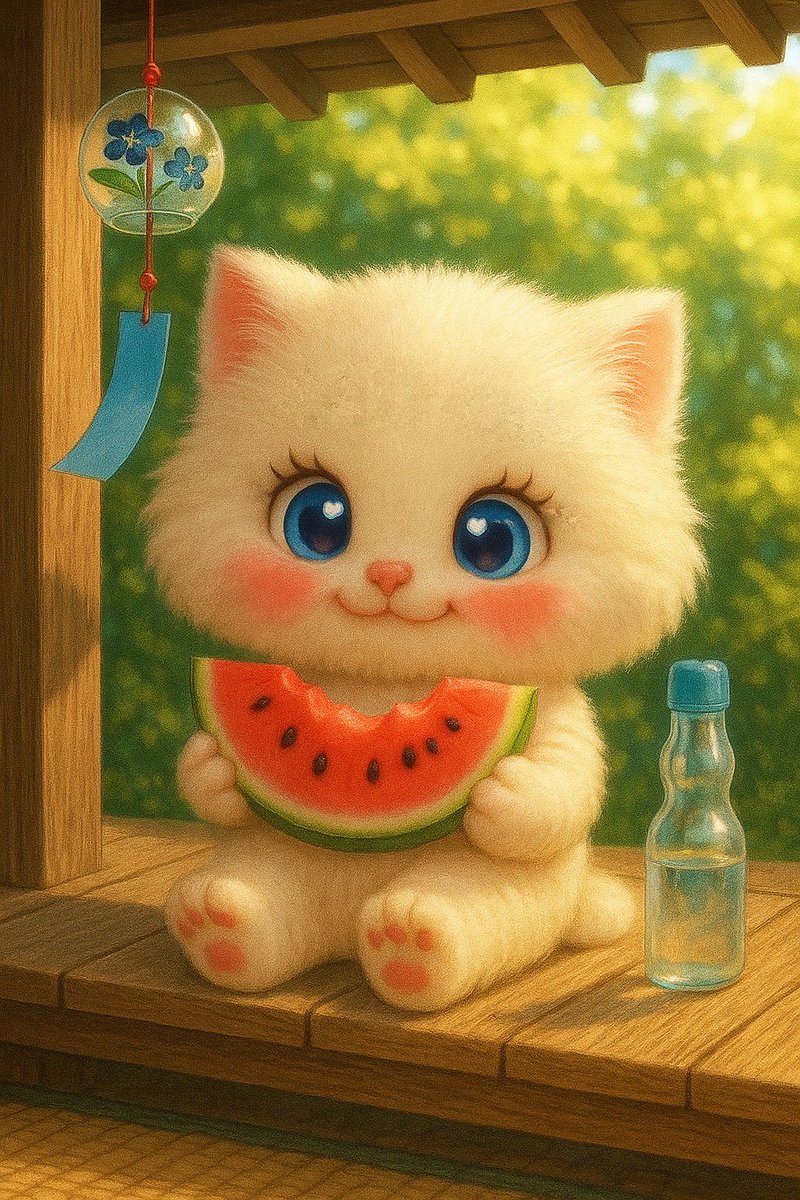 #ラッキス
#猫のいる暮らし
#もふもふ猫
#青い目の猫
#夏休み